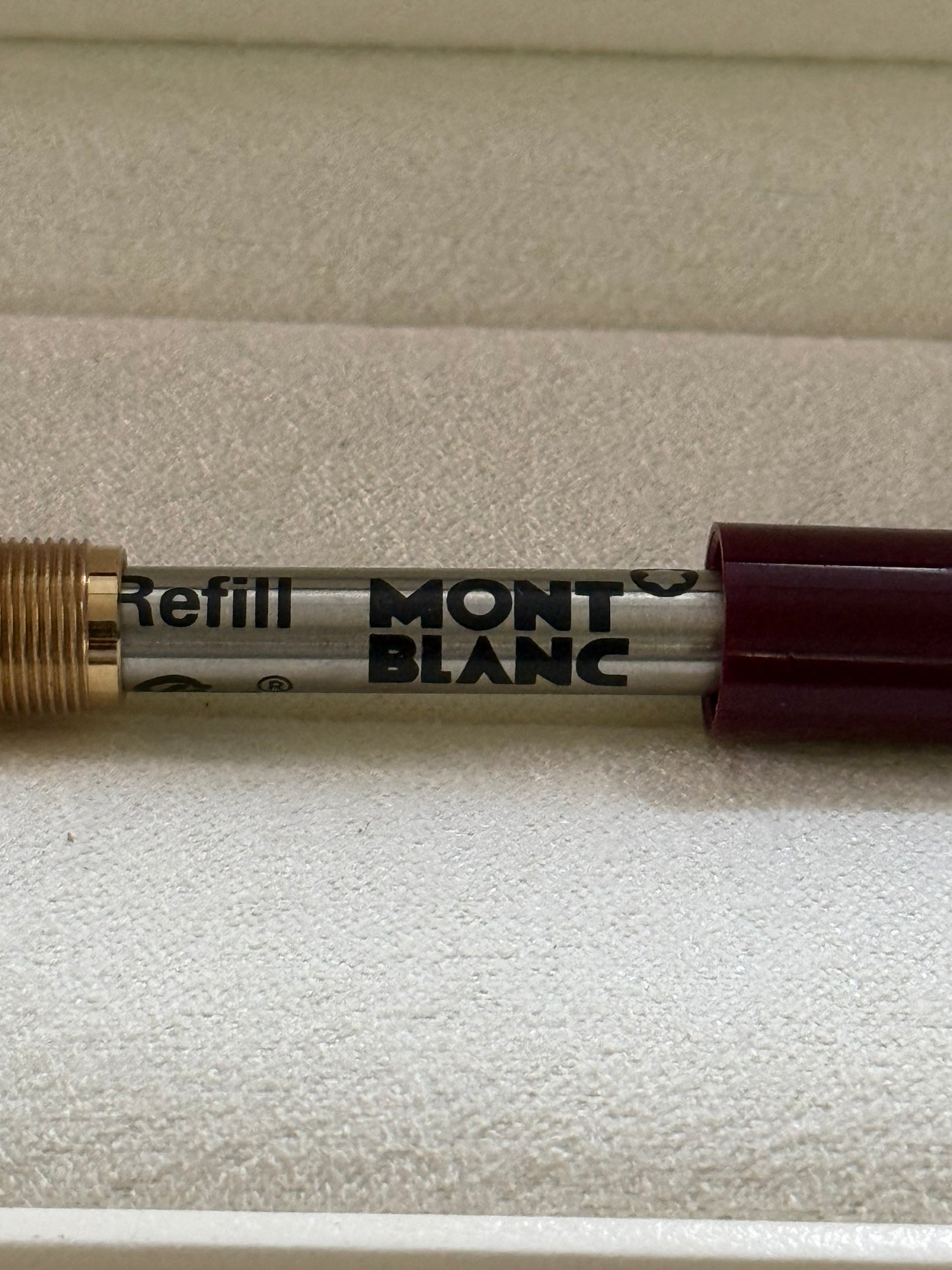 🟢 Pluma Montblanc Meisterstück Classique Chapado en Oro Amarillo (burgundy) w/Box 🟢