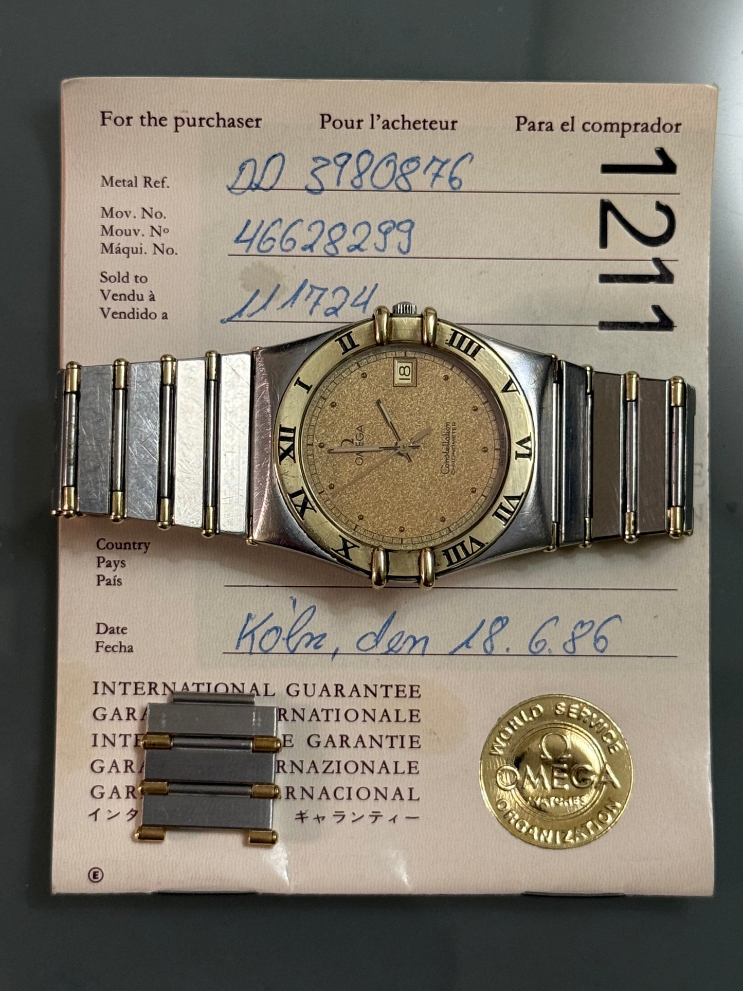 🟢 Omega Constellation Manhattan Oro + Papers 🟢