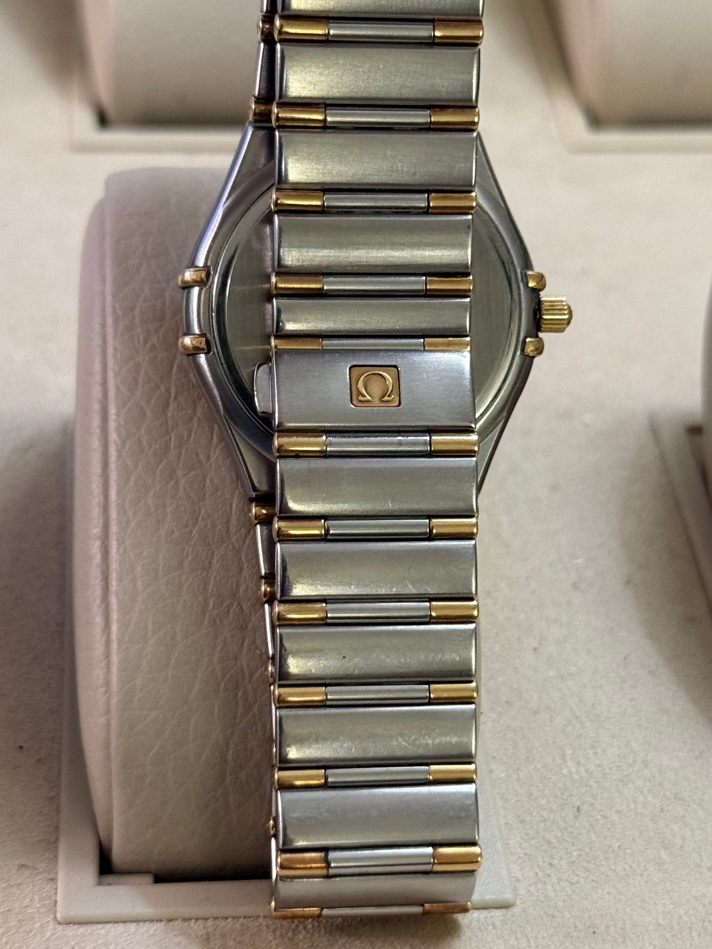 🟢 Omega Constellation Manhattan Barras de Oro 18K (moderno) + Box🟢
