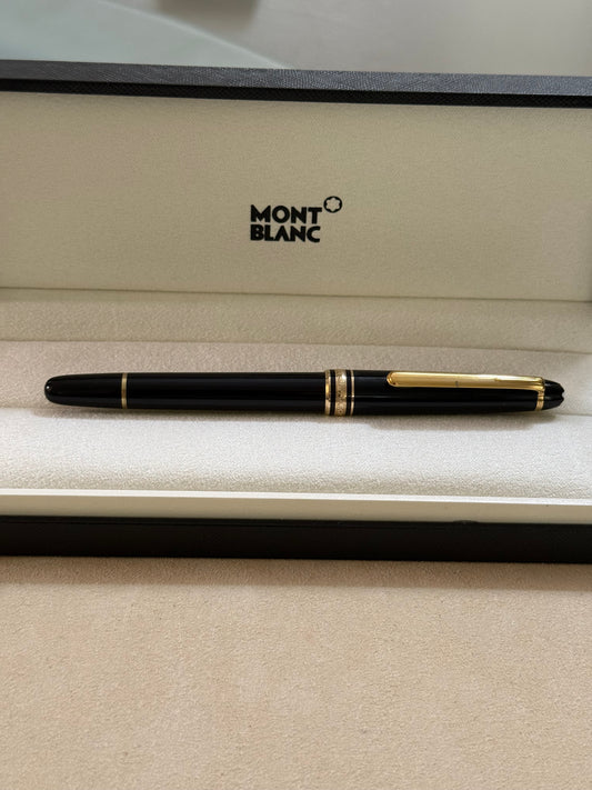 🟢 Pluma Montblanc Meisterstück Classique Chapado en Oro Amarillo w/Box 🟢