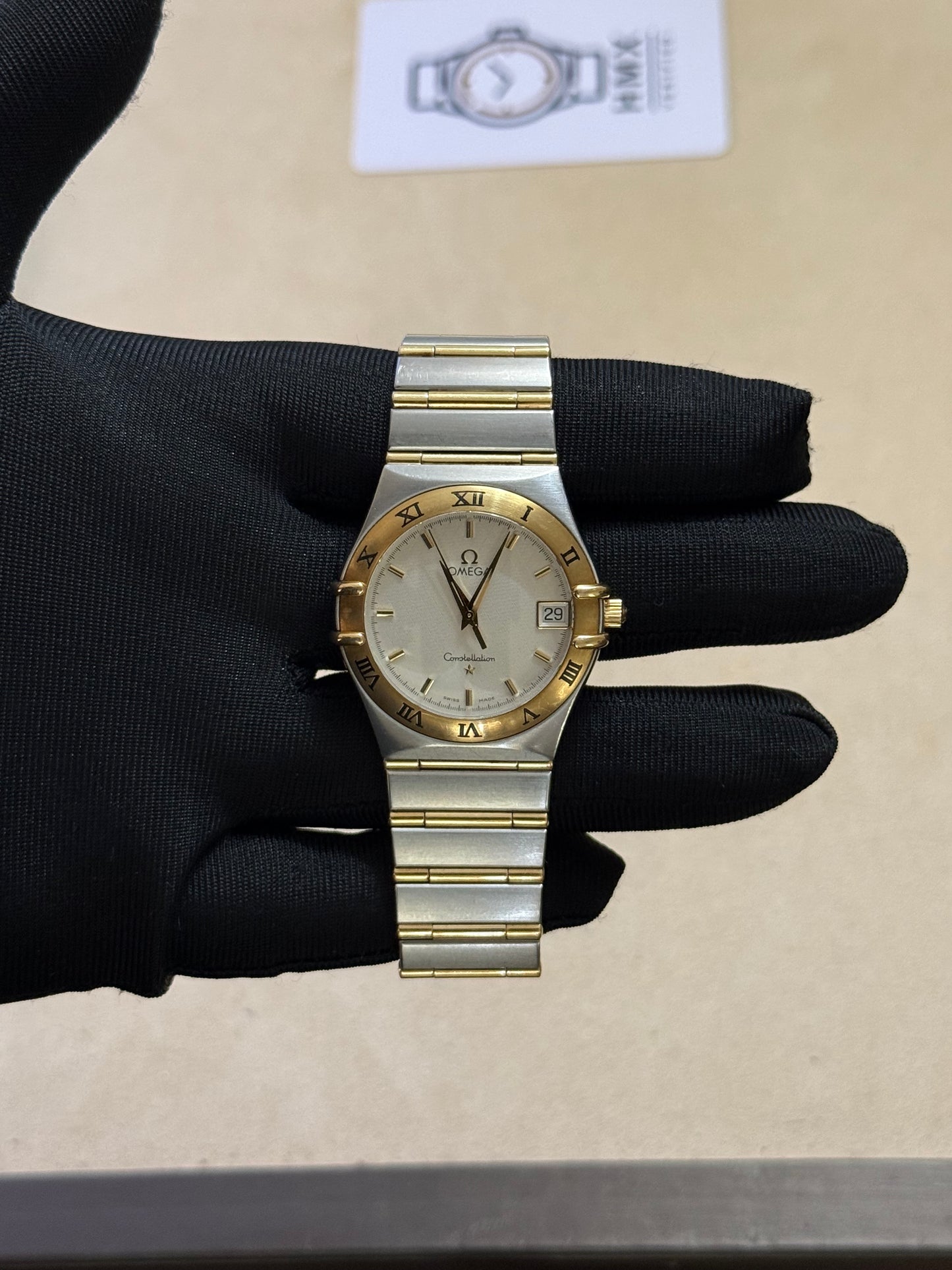 🟢 Omega Constellation Manhattan Barras de Oro 18K 🟢