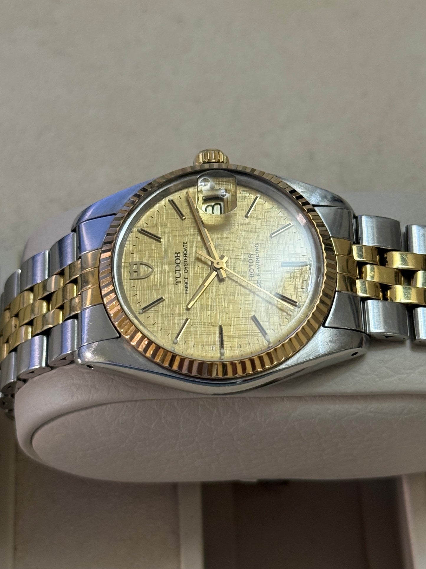 🟢 Tudor Prince Oysterdate Linen Dial by Rolex 🟢