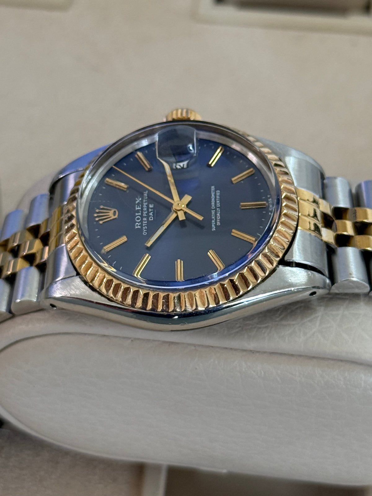 🟢 Rolex Date Royal Blue Dial 🟢