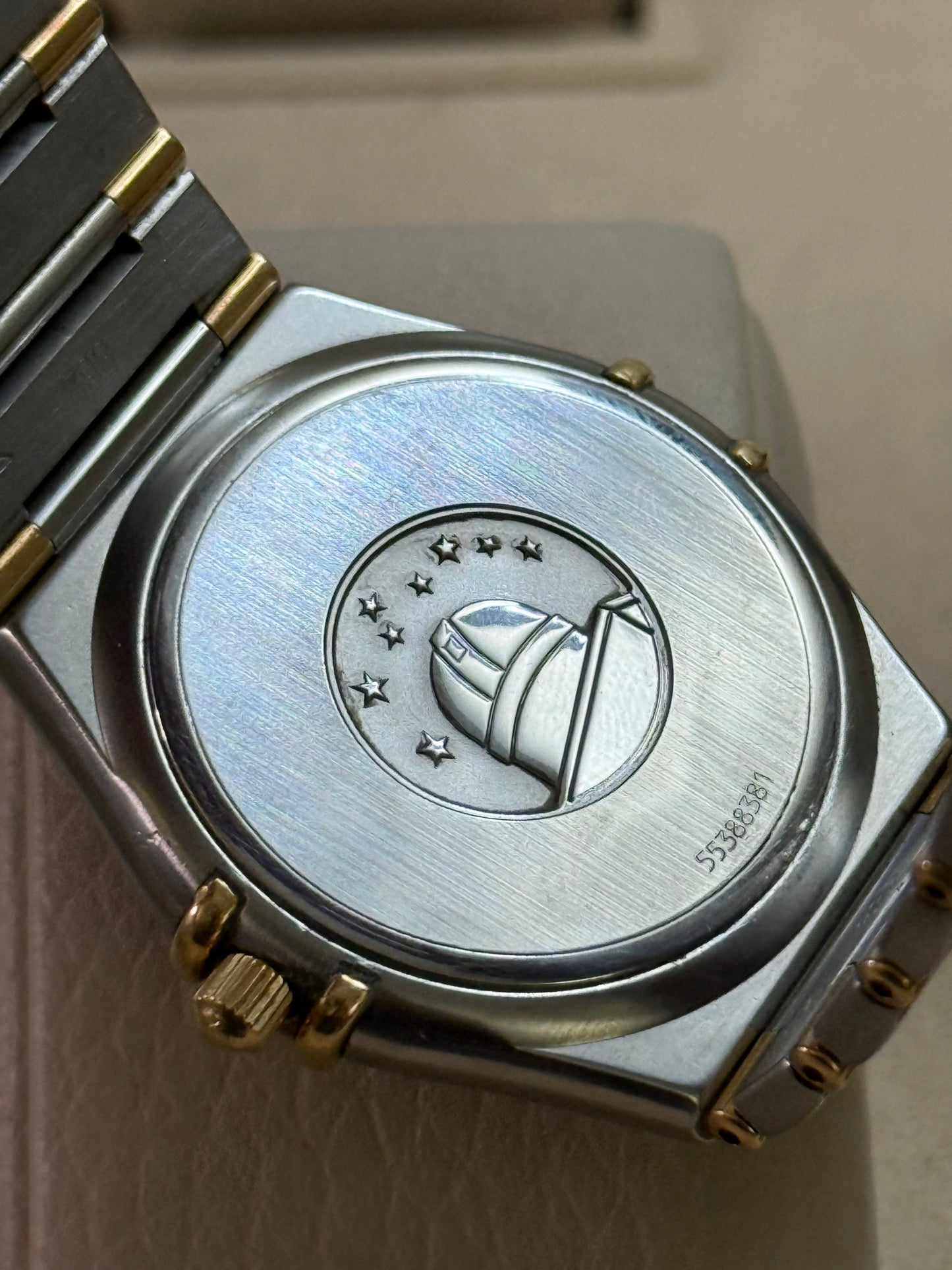 🟢 Omega Constellation Manhattan Barras de Oro 18K (moderno) + Box🟢