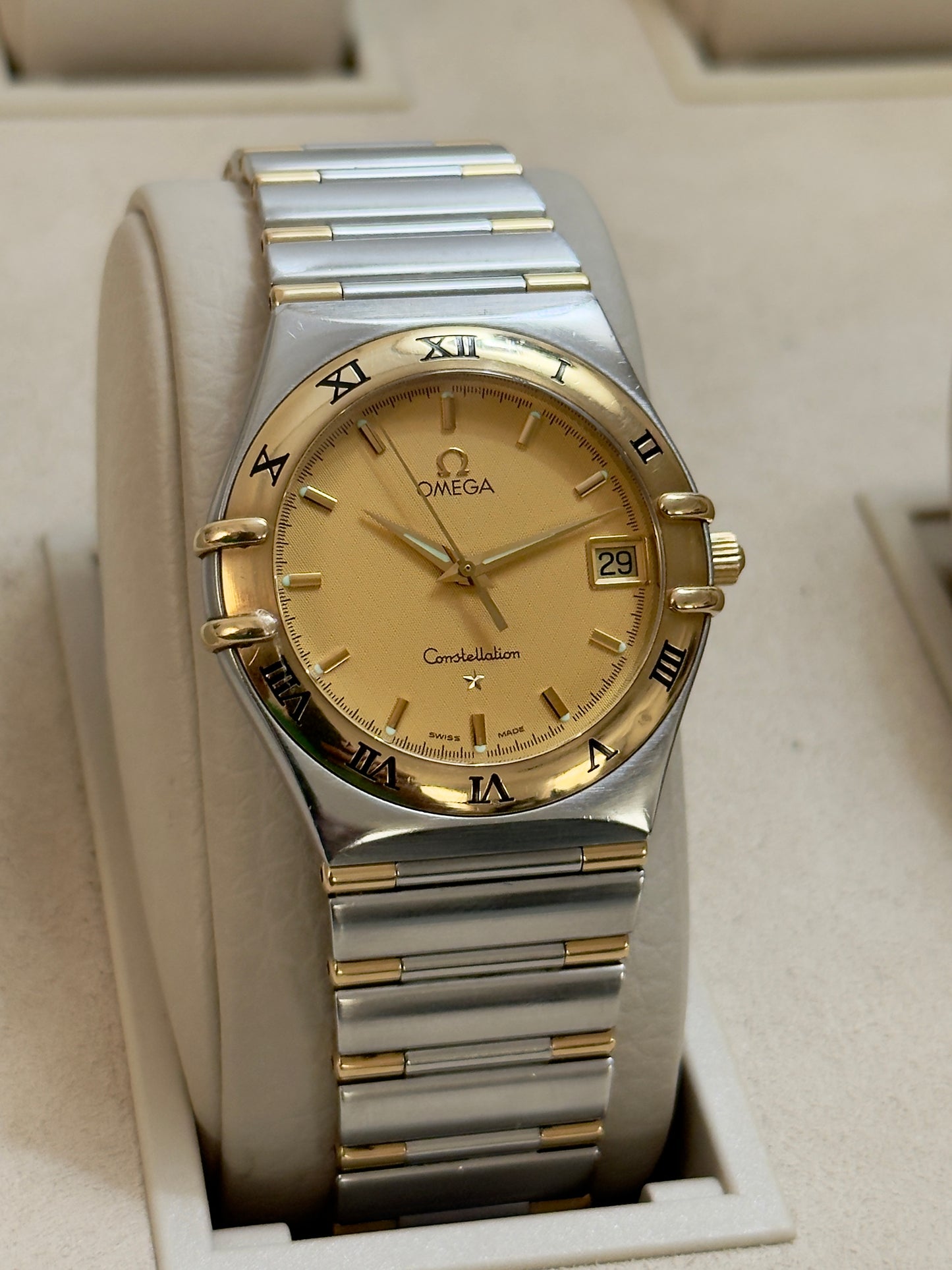 🟢 Omega Constellation Manhattan Puntas de Oro 18K (moderno) 🟢