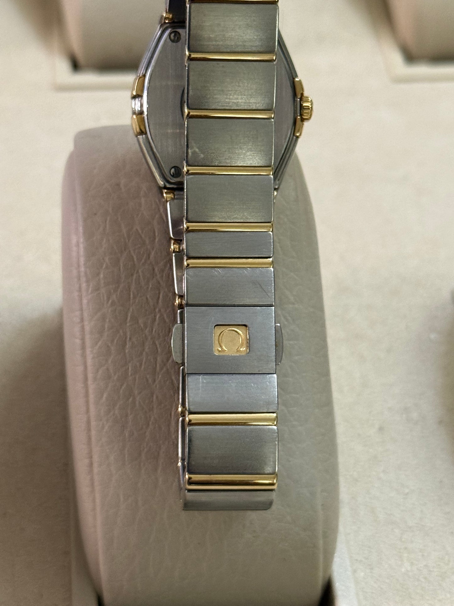 🟢 Omega Constellation Double Eagle Lady Two Tone Barras de Oro 🟢