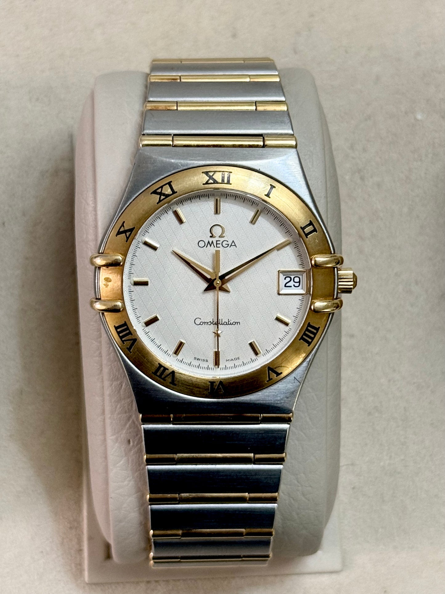 🟢 Omega Constellation Manhattan Barras de Oro 18K 🟢