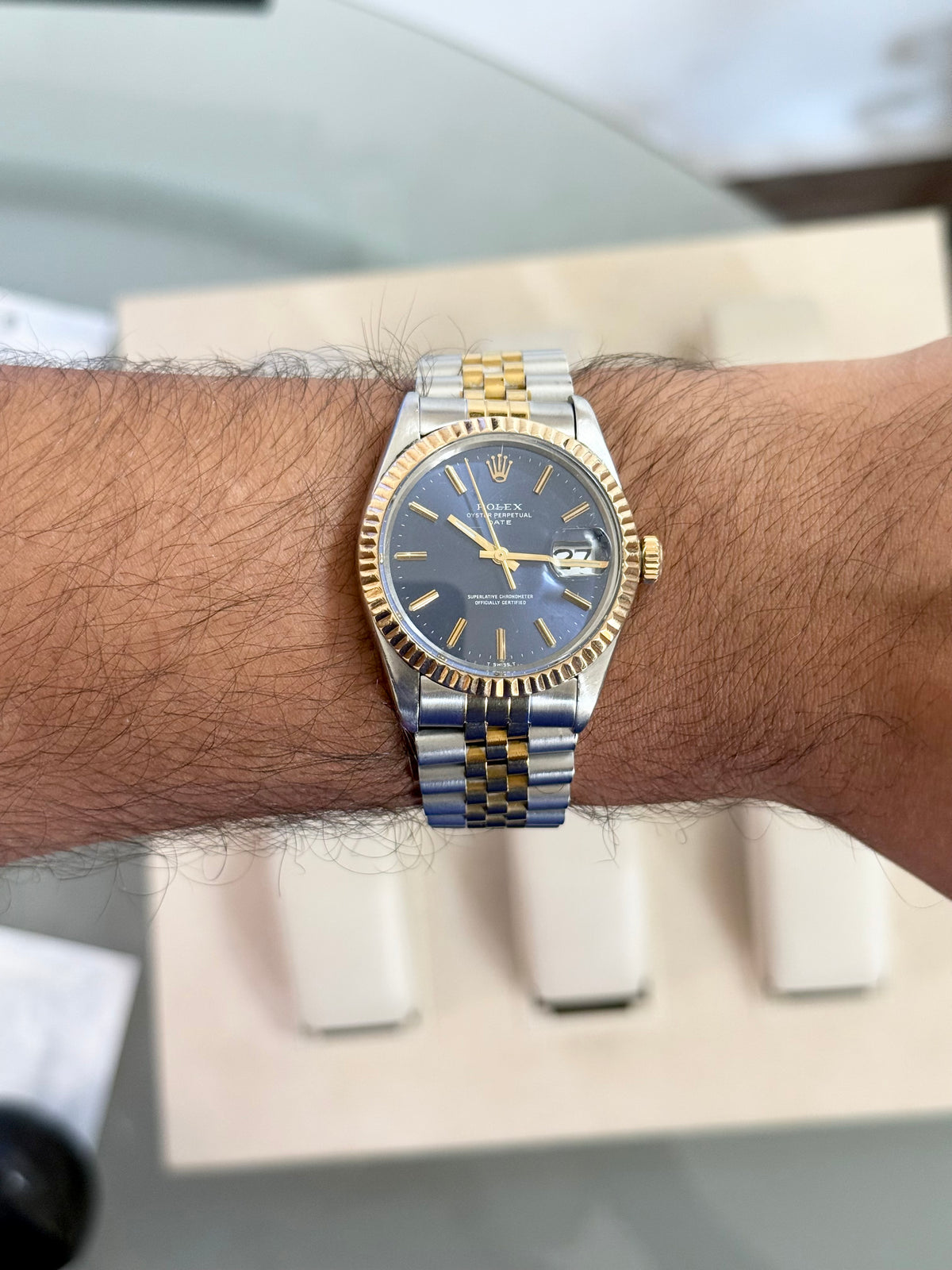 🟢 Rolex Date Royal Blue Dial 🟢