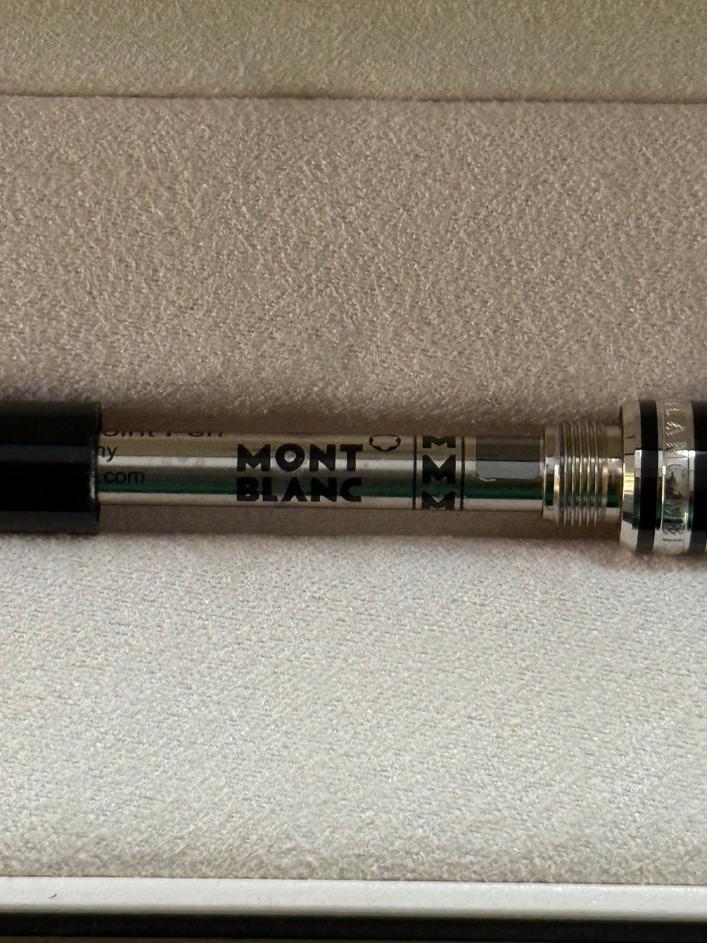 🟢 Pluma Montblanc Meisterstück Giratoria Platinada w/Box 🟢