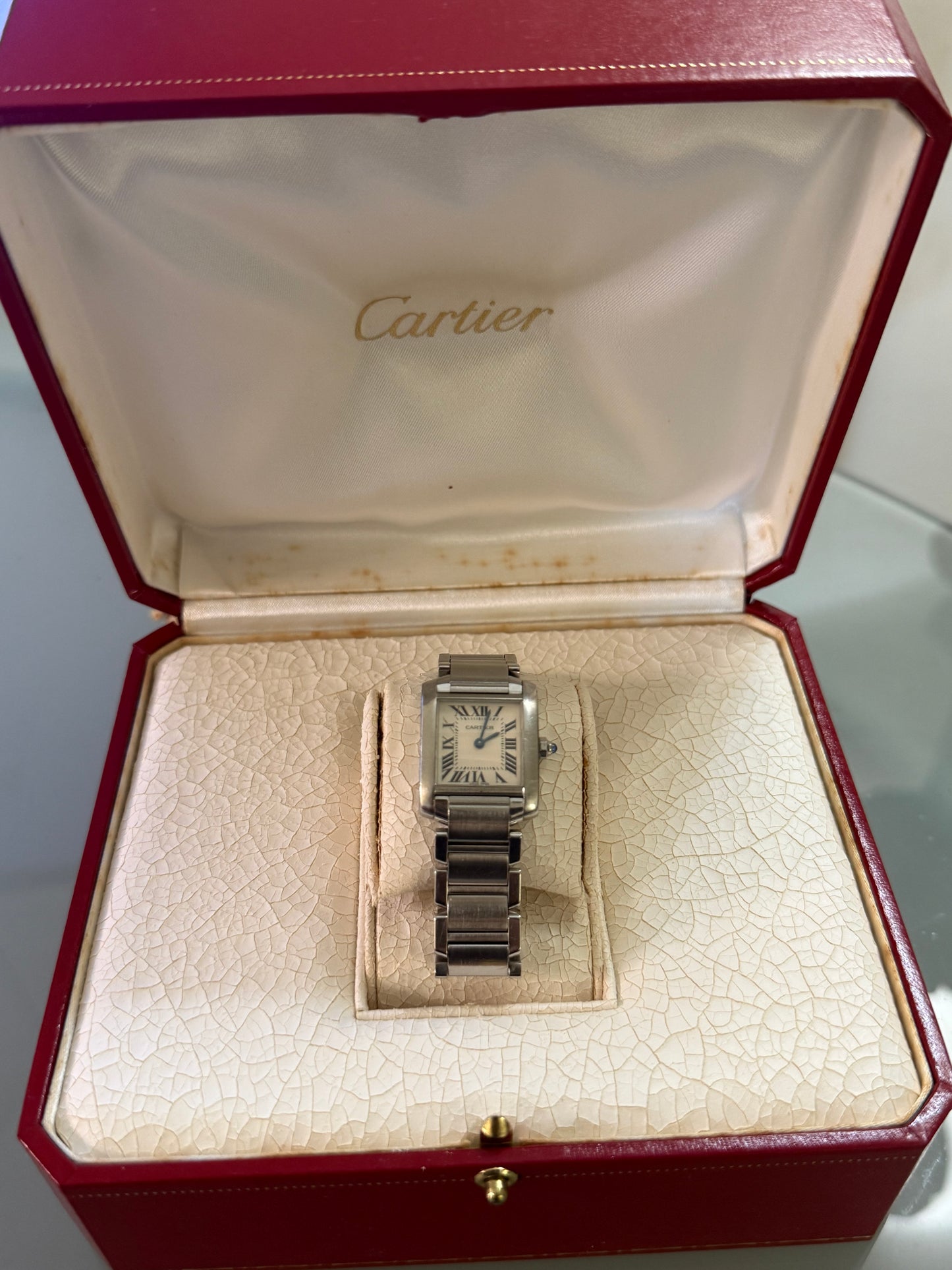🟢 Cartier Tank Française (S) + Box & Manual 🟢