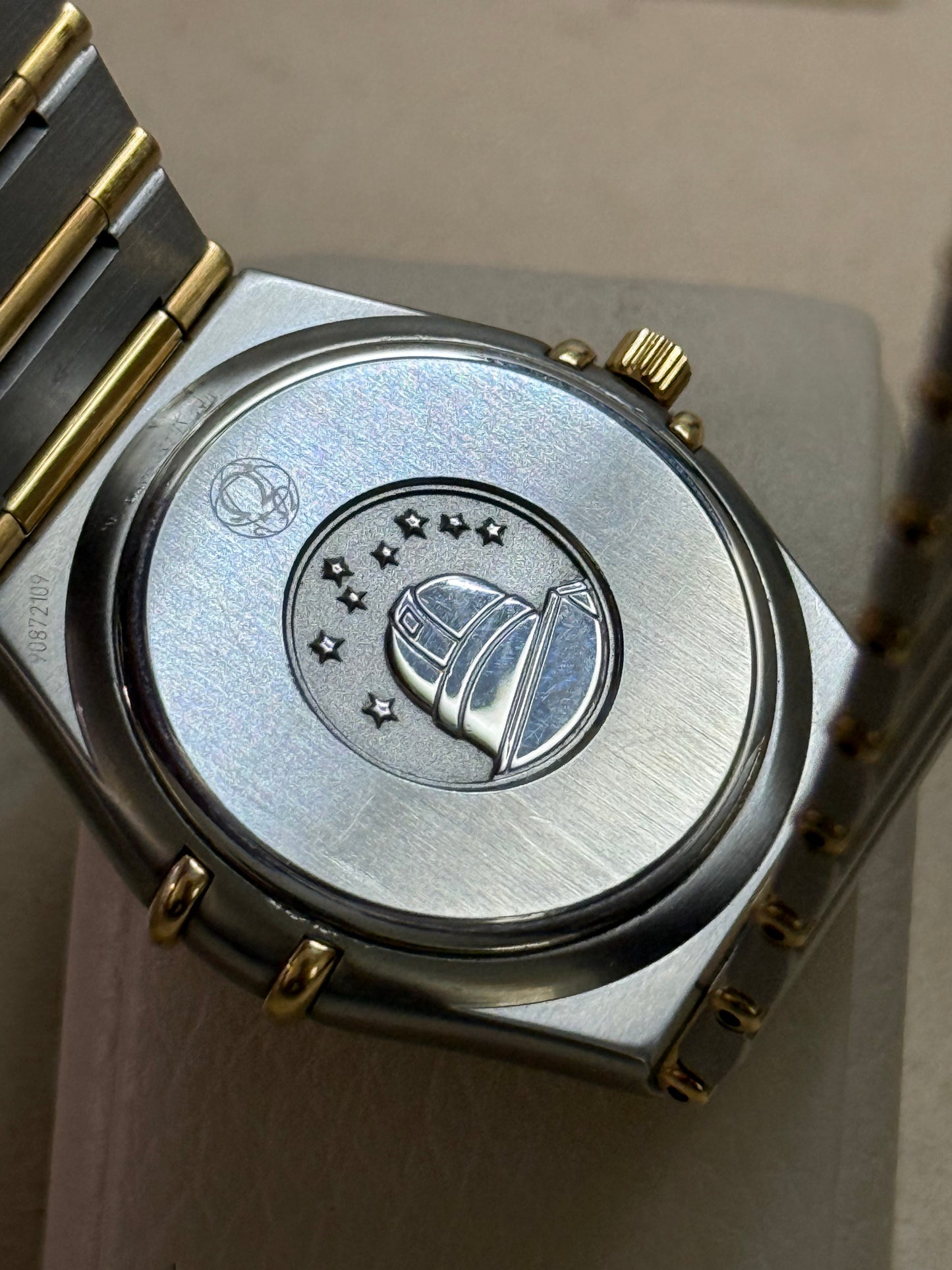 🟢 Omega Constellation Manhattan Barras de Oro 18K 🟢