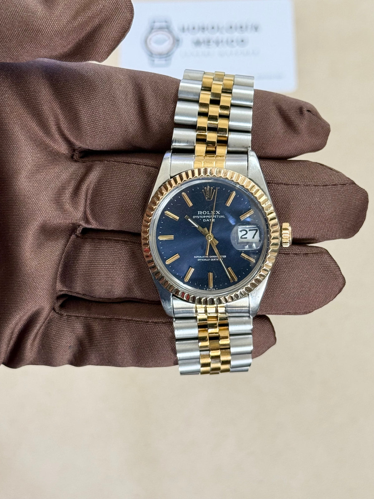 🟢 Rolex Date Royal Blue Dial 🟢