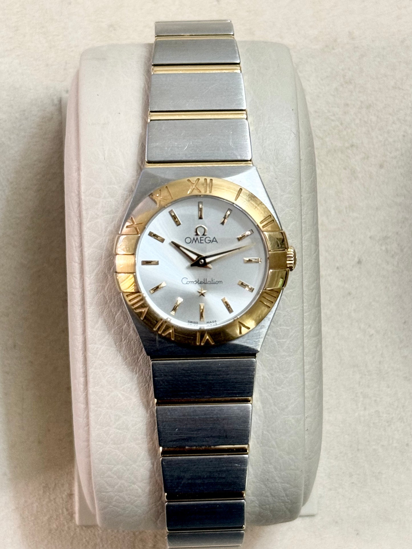 🟢 Omega Constellation Double Eagle Lady Two Tone Barras de Oro 🟢