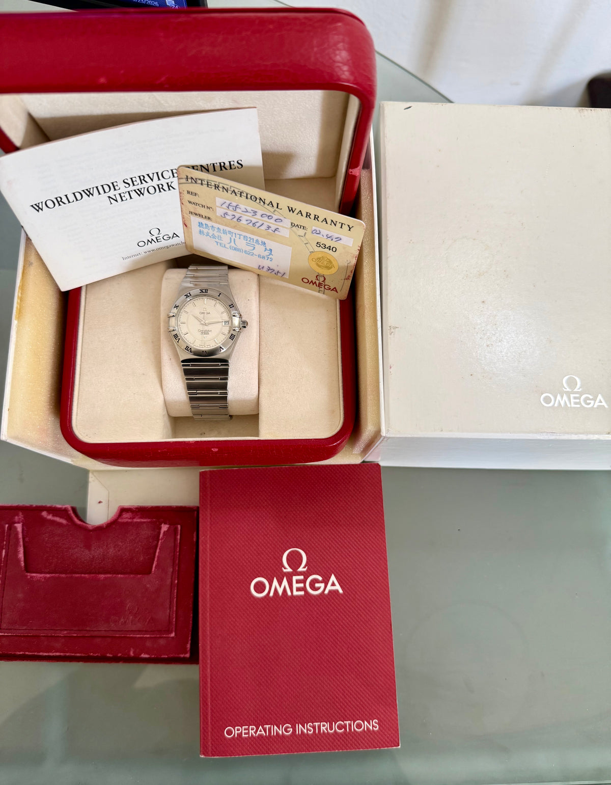 🟢 Omega Constellation Manhattan Perpetual Calendar Caja y Papeles 🟢