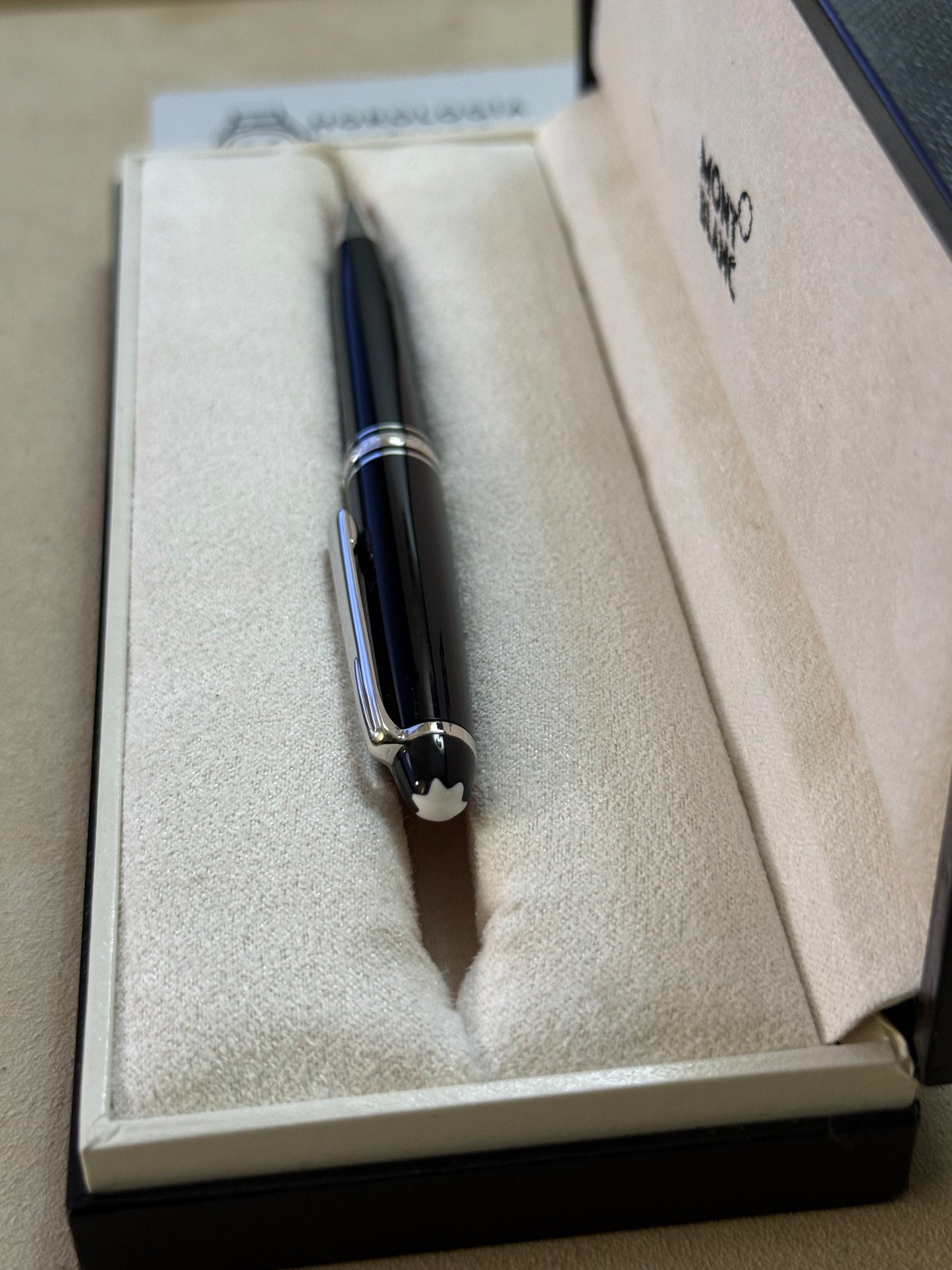 🟢 Pluma Montblanc Meisterstück Giratoria Platinada w/Box 🟢