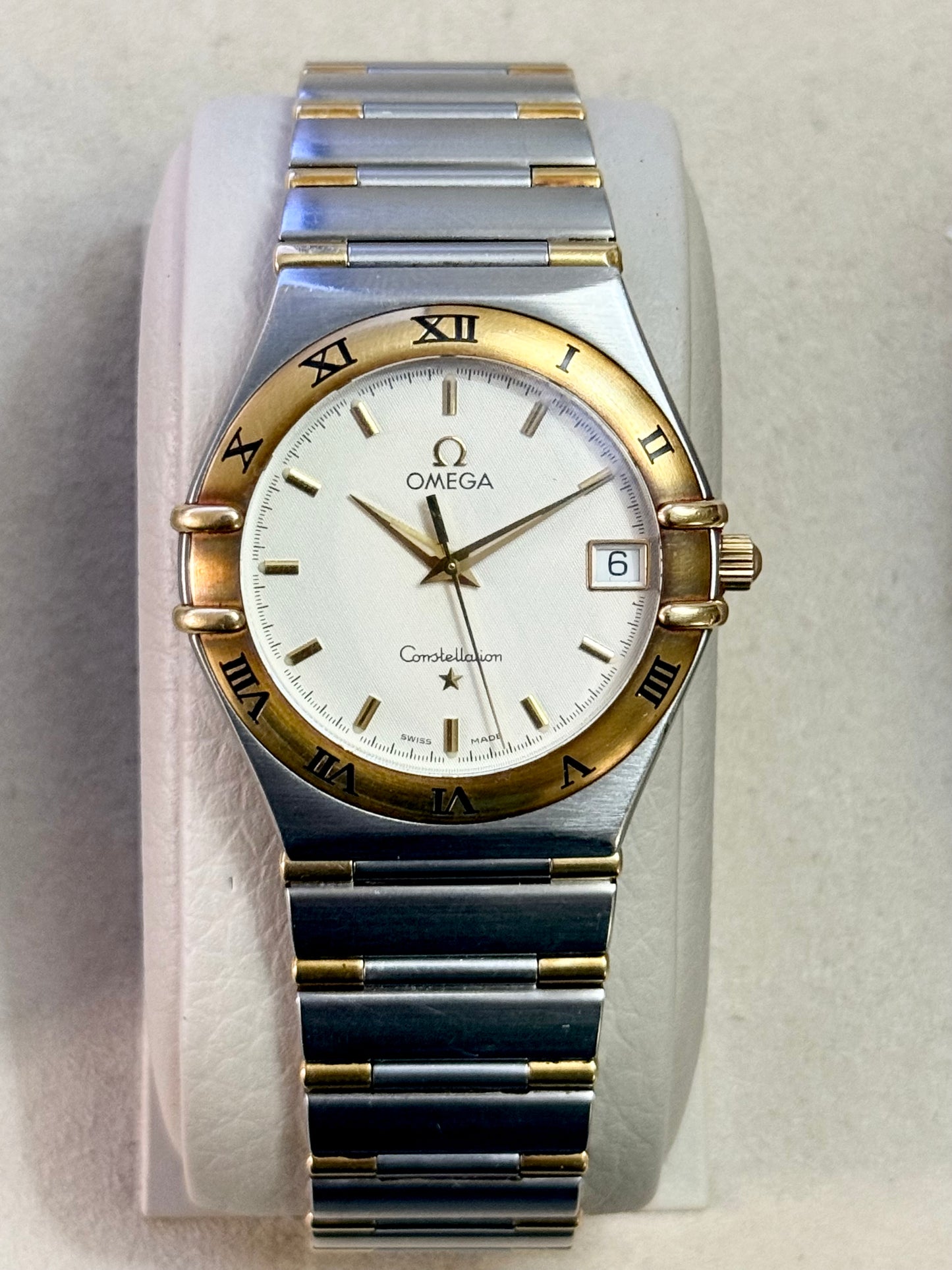 🟢 Omega Constellation Manhattan Barras de Oro 18K (moderno) Box & Papers 🟢