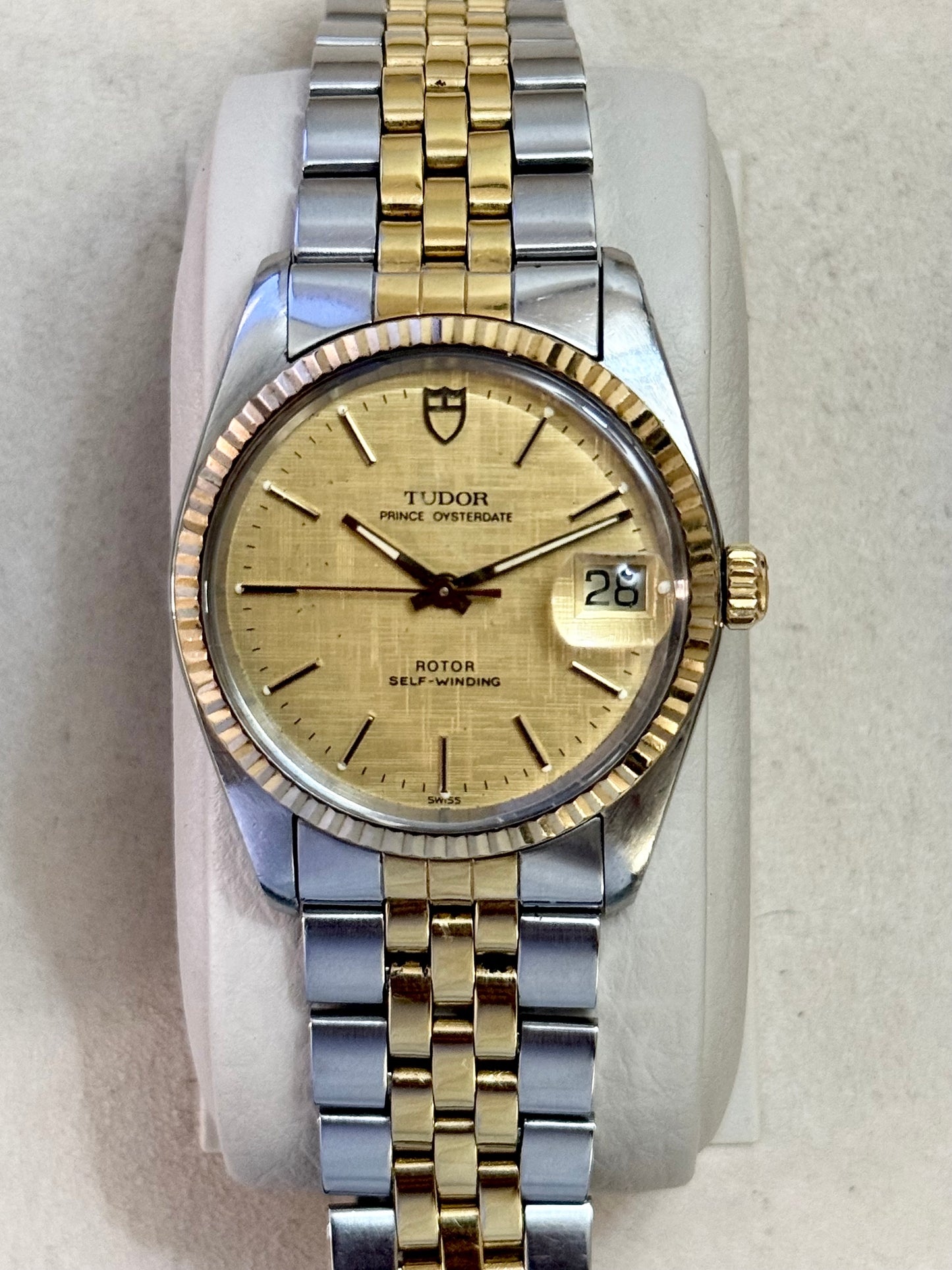 🟢 Tudor Prince Oysterdate Linen Dial by Rolex 🟢