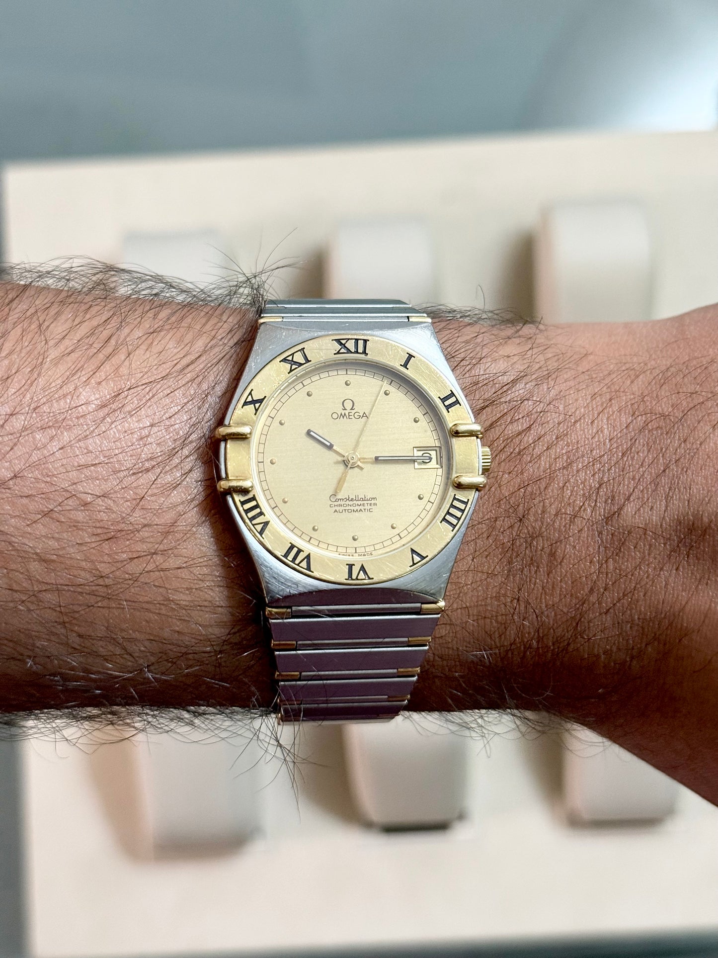🟢 Omega Constellation Manhattan Automático Oro 🟢