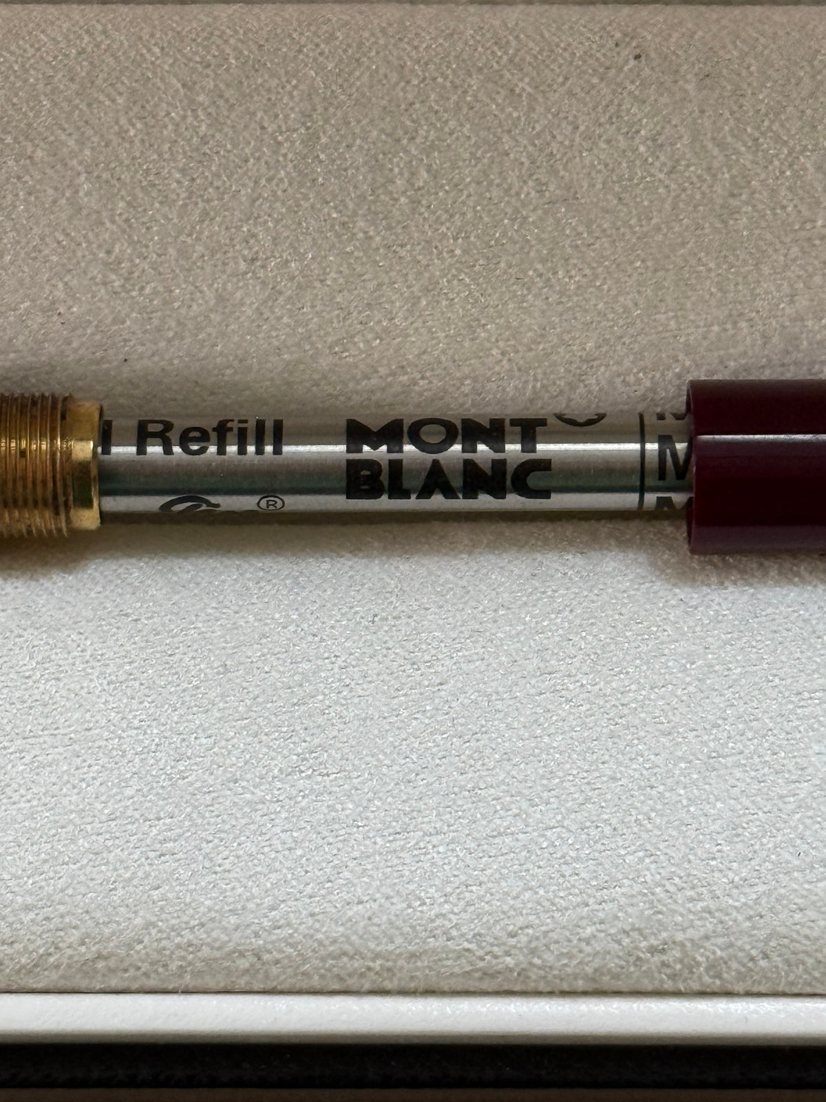 🟢 Pluma Montblanc Meisterstück Classique Chapado en Oro Amarillo (burgundy) w/Box 🟢