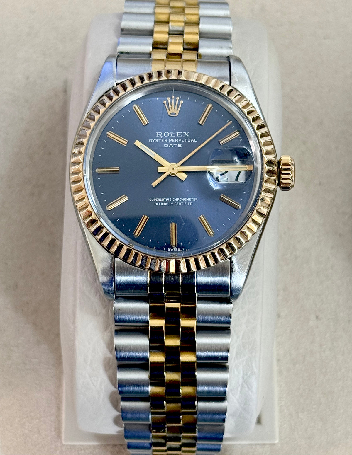 🟢 Rolex Date Royal Blue Dial 🟢