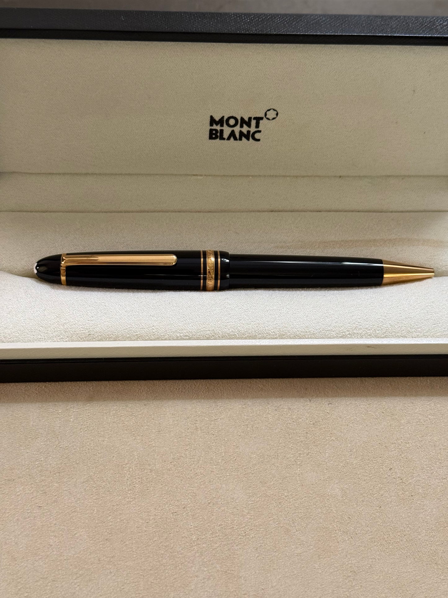 🟢 Pluma Montblanc Meisterstück LeGrand (XL) Giratoria Chapado en Oro Amarillo w/Box 🟢