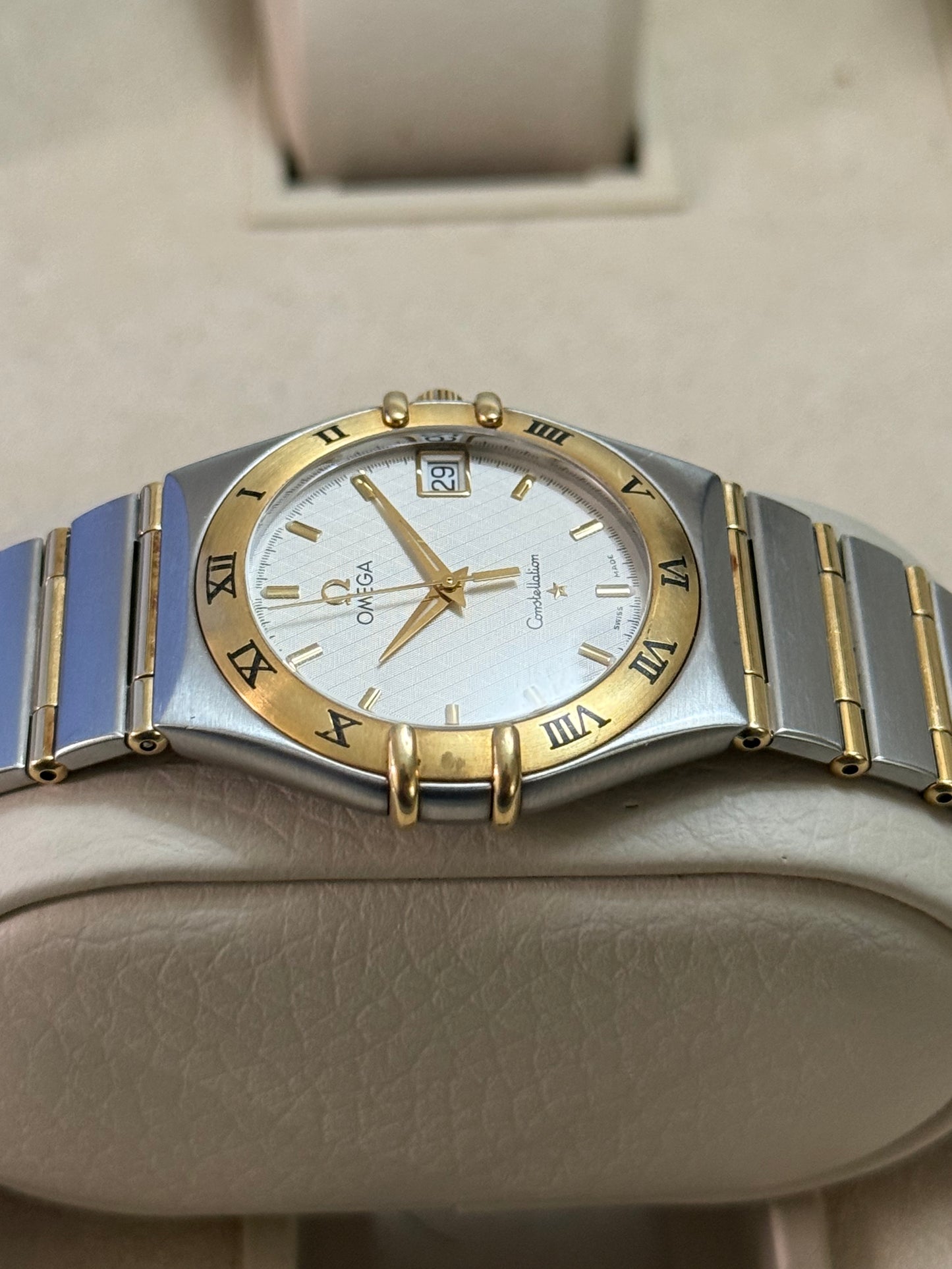 🟢 Omega Constellation Manhattan Barras de Oro 18K 🟢