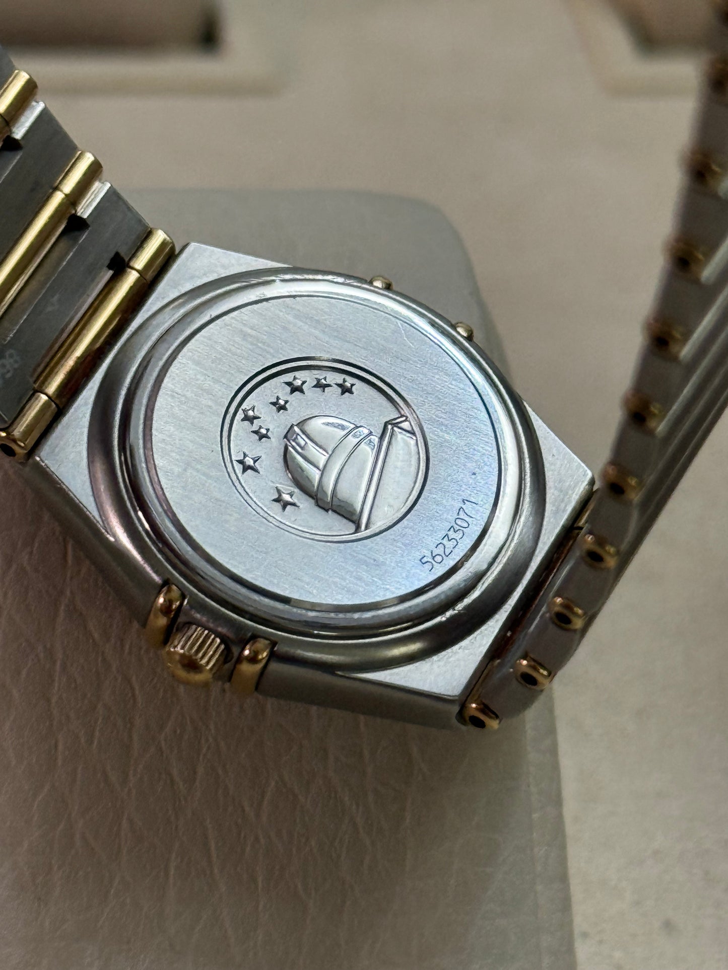 🟢 Omega Constellation Manhattan Lady Two Tone Barras de Oro + Box, Manual y Cubre Polvo 🟢
