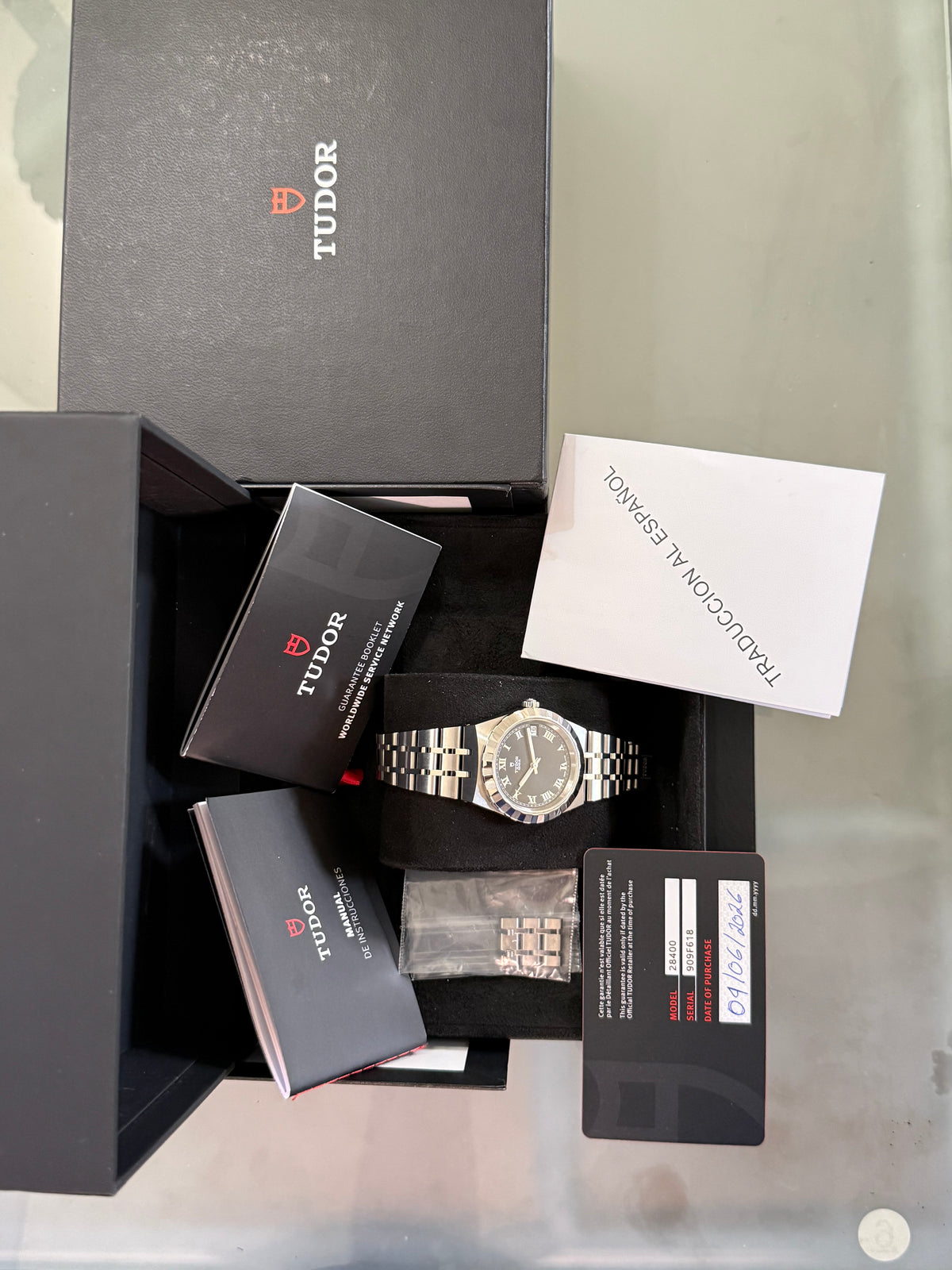 🟢 Tudor Royal Black Dial Box & Papers 🟢