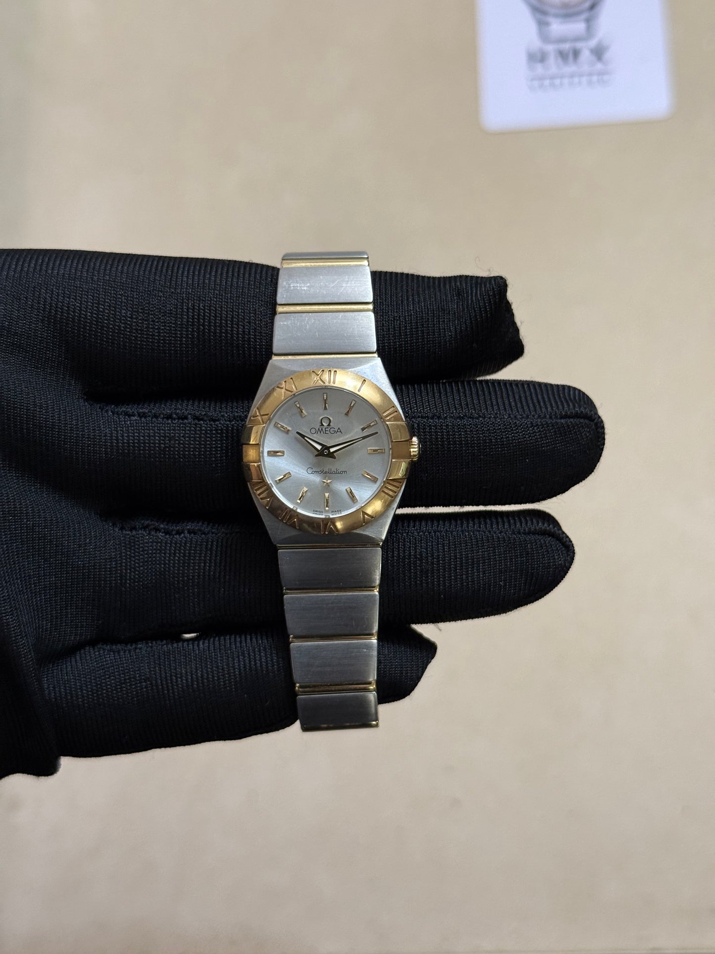 🟢 Omega Constellation Double Eagle Lady Two Tone Barras de Oro 🟢